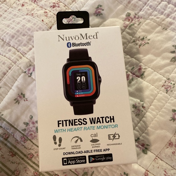 Other - Black Fitness Watch with Heart Rate Monitor